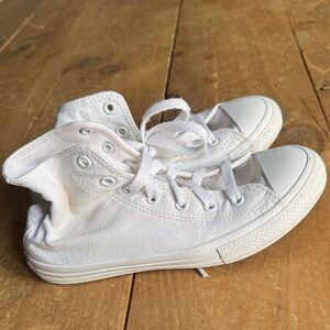 Classic White Kids' High-Top Sneakers